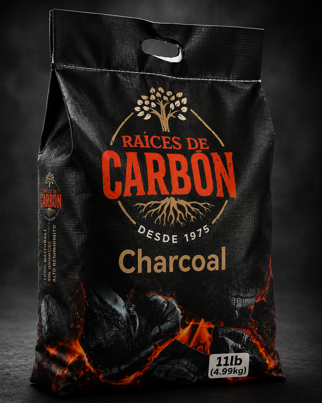 Bolsa de carbón vegetal premium 5 kg Raíces de Carbón